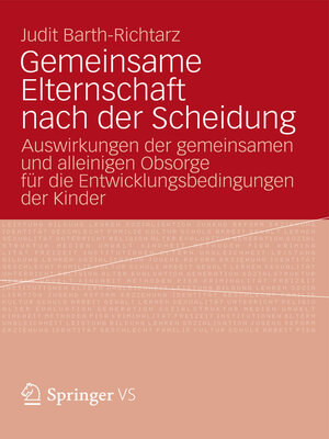 cover image of Gemeinsame Elternschaft nach der Scheidung